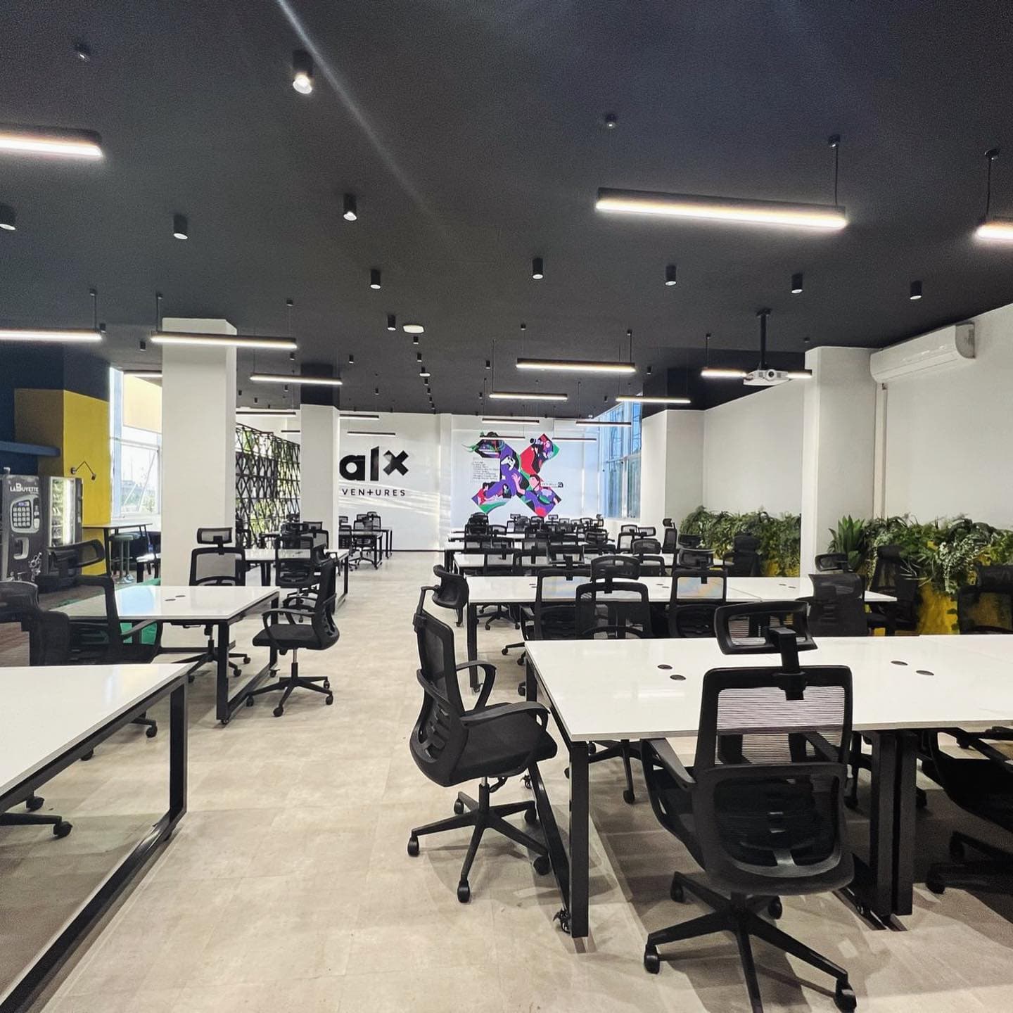 A modern open coworking floor